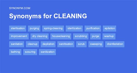 cleaning another word